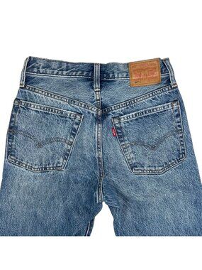 Levi’s White Oak Cone Denim Blue Jean Crop Distressed Redline Selvedge